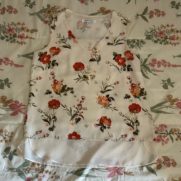 Flower Dressy Tank Top - Picture 1 of 4